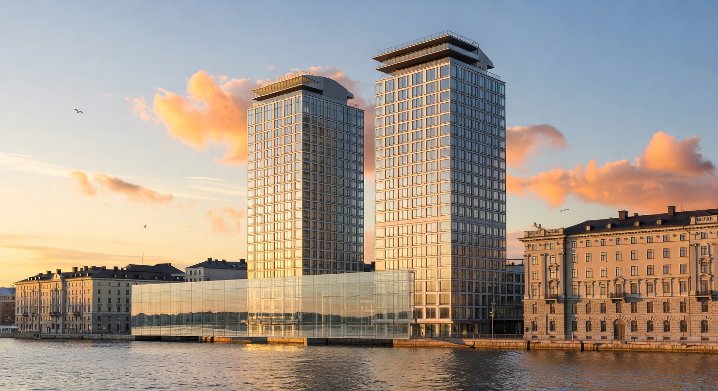 Clarion Hotel Helsinki modern building with sea views